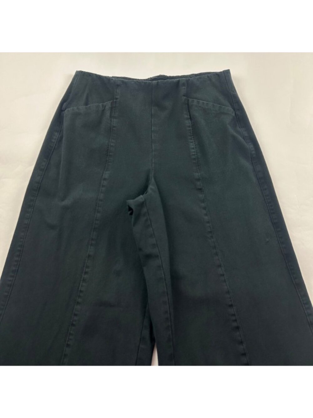 TALL Old Navy Black Stretch Canvas High Rise Wide Leg Pixie Pant MT - Picture 2 of 8